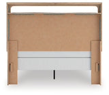 Kinlanni Queen Upholstered Panel Bed, Dresser and Mirror