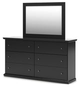 Maribel King Panel Bed, Dresser, Mirror, Chest, and 2 Nightstands