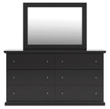 Maribel Queen Panel Bed, Dresser, Mirror, Chest and 2 Nightstands