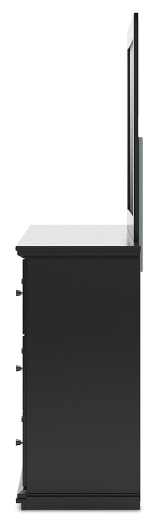 Maribel Twin Panel Bed, Dresser and Mirror