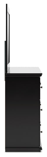 Maribel Queen Panel Bed, Dresser and Mirror