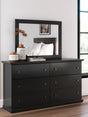 Furniture City Houma - Ashley Furniture - Maribel Dresser and Mirror - Dresser and Mirror / Black - B138B50