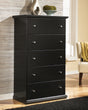 Furniture City Houma - Ashley Furniture - Maribel Chest of Drawers - Five Drawer Chest / Black - B138-46
