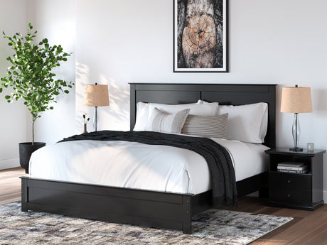 Furniture City Houma - Ashley Furniture - Maribel King Panel Bed - King Panel Bed / Black - B138B57