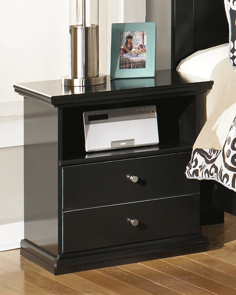 Furniture City Houma - Ashley Furniture - Maribel Nightstand - One Drawer Night Stand / Black - B138-91