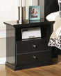 Furniture City Houma - Ashley Furniture - Maribel Nightstand - One Drawer Night Stand / Black - B138-91
