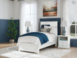 Furniture City Houma - Ashley Furniture - Bostwick Shoals Twin Panel Bed - Twin Panel Bed / White - B139B41