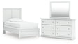 Furniture City Houma - Ashley Furniture - Bostwick Shoals Twin Panel Bed, Dresser and Mirror - Twin Panel Bed, Dresser and Mirror - B139B70