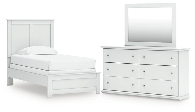 Furniture City Houma - Ashley Furniture - Bostwick Shoals Twin Panel Bed, Dresser and Mirror - Twin Panel Bed, Dresser and Mirror - B139B70