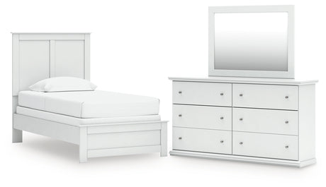 Bostwick Shoals Twin Panel Bed, Dresser and Mirror