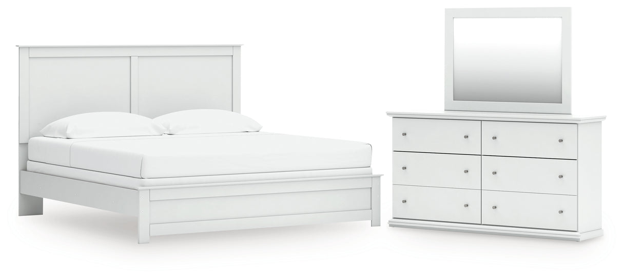 Furniture City Houma - Ashley Furniture - Bostwick Shoals King Panel Bed, Dresser and Mirror - King Panel Bed, Dresser and Mirror - B139B67