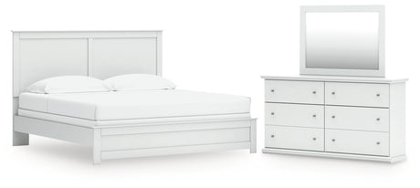 Furniture City Houma - Ashley Furniture - Bostwick Shoals King Panel Bed, Dresser and Mirror - King Panel Bed, Dresser and Mirror - B139B67