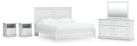 Furniture City Houma - Ashley Furniture - Bostwick Shoals King Panel Bed, Dresser, Mirror and 2 Nightstands - King Panel Bed, Dresser, Mirror and 2 Nightstands - B139B52