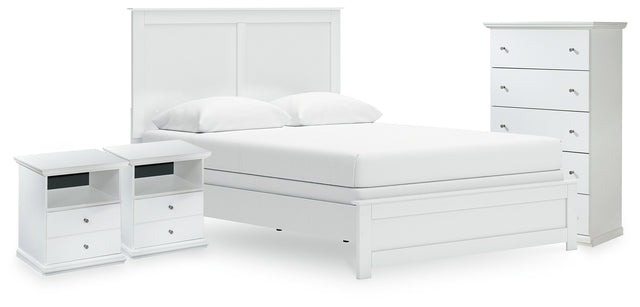 Furniture City Houma - Ashley Furniture - Bostwick Shoals Queen Panel Bed, Chest and 2 Nightstands - Queen Panel Bed, Chest and 2 Nightstands - B139B59