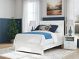 Furniture City Houma - Ashley Furniture - Bostwick Shoals Full Panel Bed - Full Panel Bed / White - B139B42