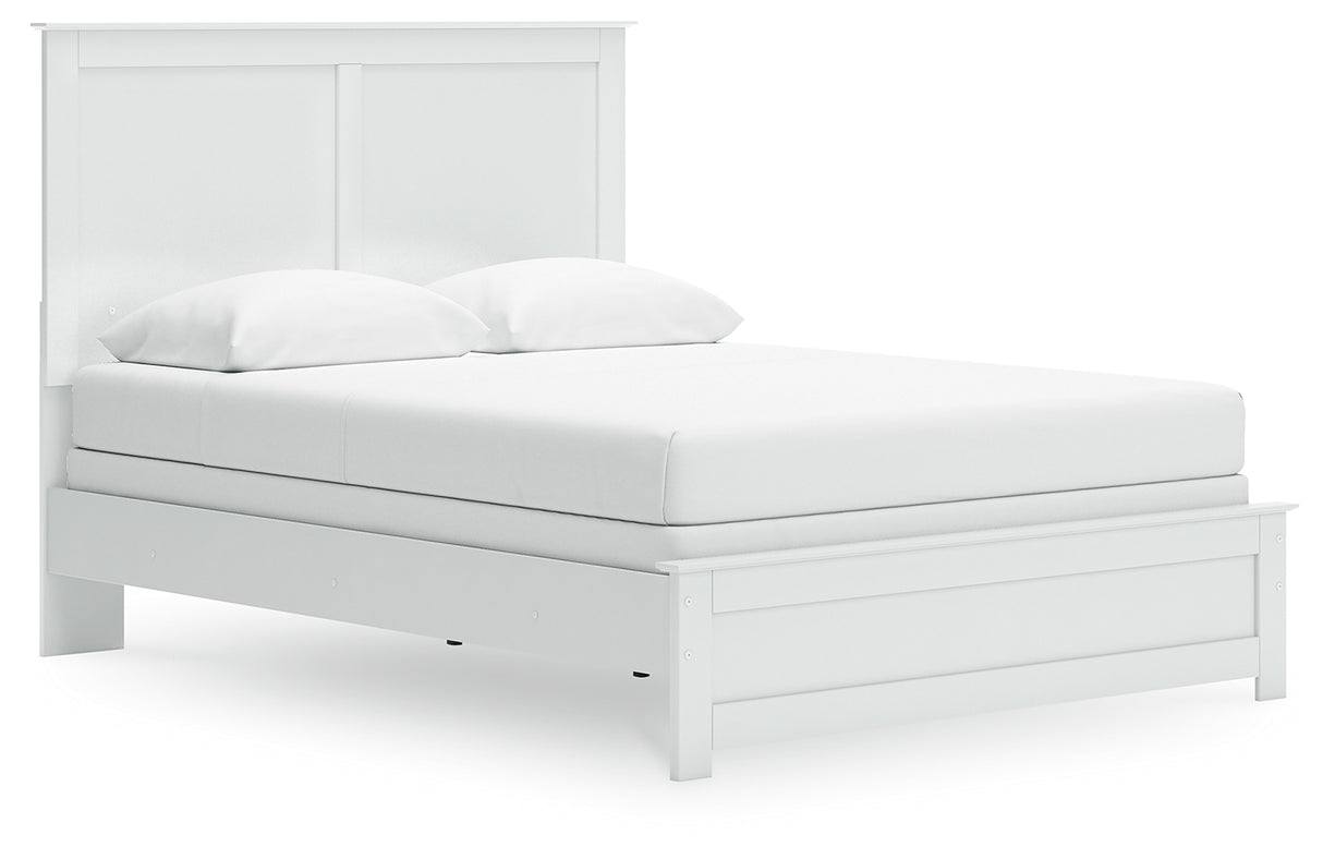 Bostwick Shoals Queen Panel Bed with Mirrored Dresser, Chest and 2 Nightstands