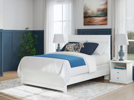 Furniture City Houma - Ashley Furniture - Bostwick Shoals Queen Panel Bed - Queen Panel Bed / White - B139B43