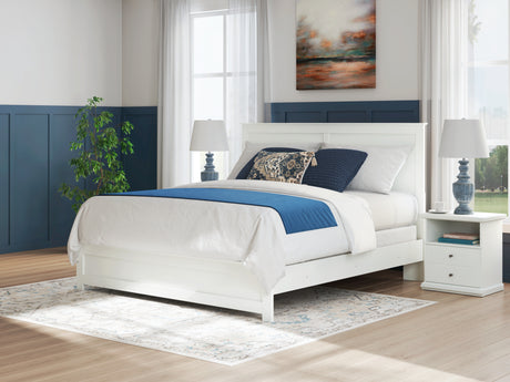 Furniture City Houma - Ashley Furniture - Bostwick Shoals King Panel Bed - King Panel Bed / White - B139B47