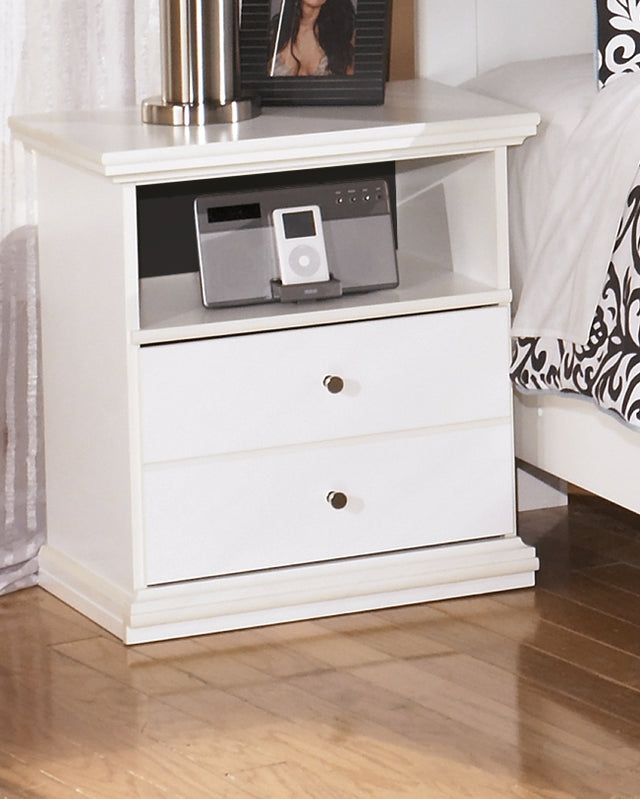 Furniture City Houma - Ashley Furniture - Bostwick Shoals Nightstand - One Drawer Night Stand / White - B139-91
