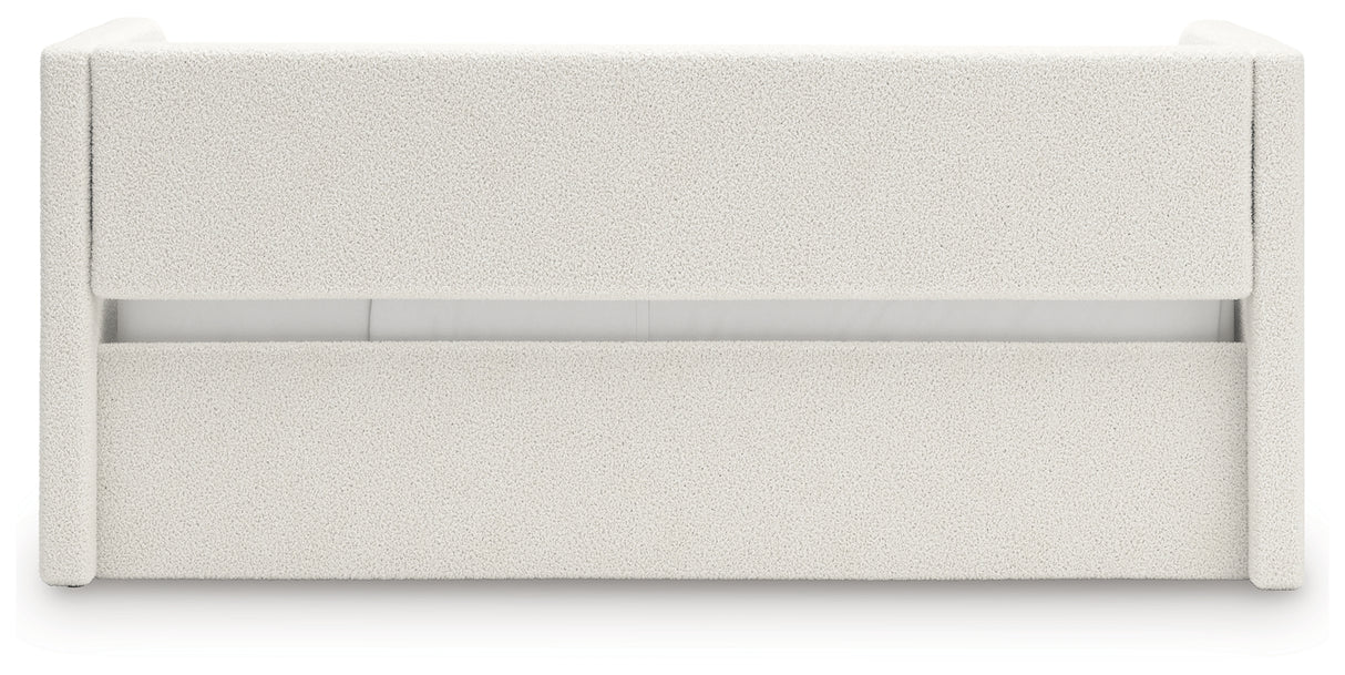 Arloster Twin Upholstered Day Bed, Dresser and Mirror