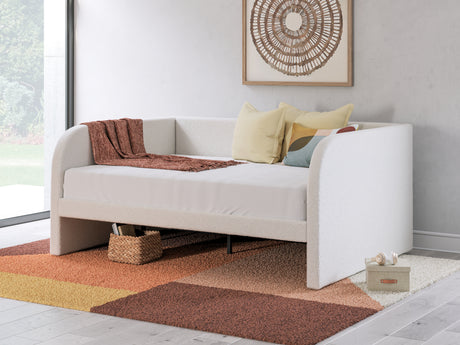 Furniture City Houma - Ashley Furniture - Arloster Full Upholstered Day Bed - Full Upholstered Day Bed / Tan/White - PCB1566B10