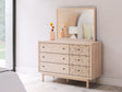 Furniture City Houma - Ashley Furniture - Arloster Dresser and Mirror - Dresser and Mirror / Tan - PCB1566B1