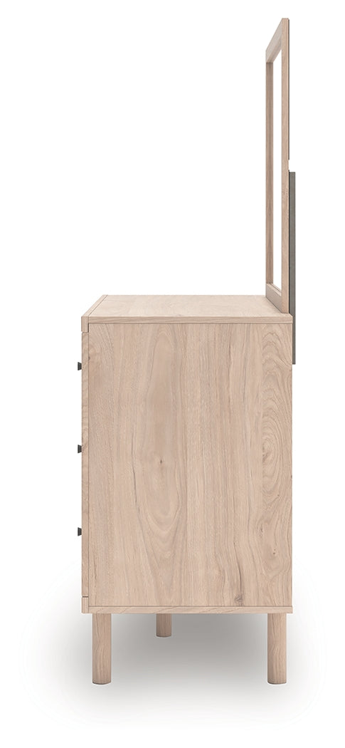 Arloster Full Upholstered Panel Bed, Dresser and Mirror