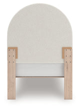 Arloster Twin Upholstered Panel Bed, Dresser and Mirror