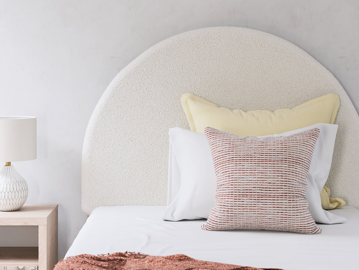 Arloster Full Upholstered Panel Bed, Dresser and Mirror