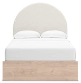 Arloster Full Upholstered Panel Bed, Dresser and Mirror