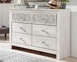 Furniture City Houma - Ashley Furniture - Paxberry Dresser - Six Drawer Dresser / Whitewash - B181-31