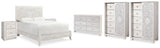 Furniture City Houma - Ashley Furniture - Paxberry Queen Panel Bed - Queen Panel Bed, Dresser, 2 Chests and 2 Nightstands / Whitewash - B181B31