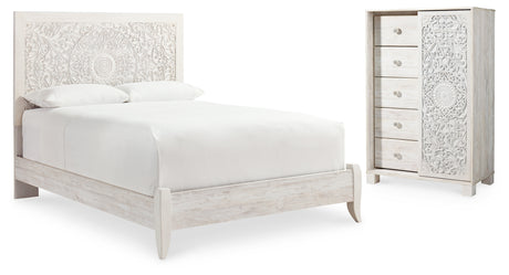 Furniture City Houma - Ashley Furniture - Paxberry Queen Panel Bed and Chest - Queen Panel Bed and Chest - B181B21