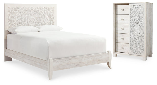 Furniture City Houma - Ashley Furniture - Paxberry Queen Panel Bed and Chest - Queen Panel Bed and Chest - B181B21
