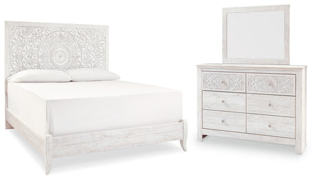 Furniture City Houma - Ashley Furniture - Paxberry King Panel Bed, Dresser and Mirror - King Panel Bed, Dresser and Mirror - B181B9