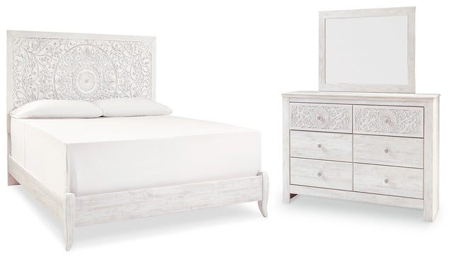 Furniture City Houma - Ashley Furniture - Paxberry King Panel Bed, Dresser and Mirror - King Panel Bed, Dresser and Mirror - B181B9