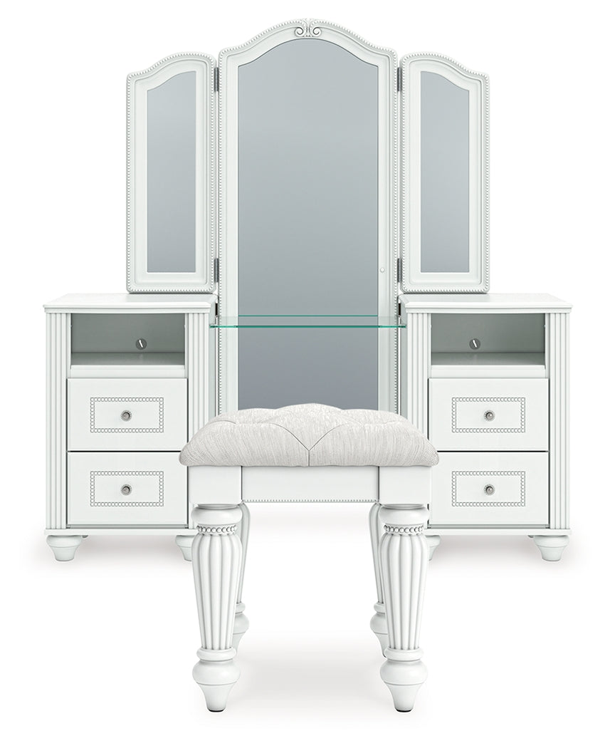 Furniture City Houma - Ashley Furniture - Kozlani Vanity, Mirror and Stool - Vanity, Mirror and Stool - PCB1819B11