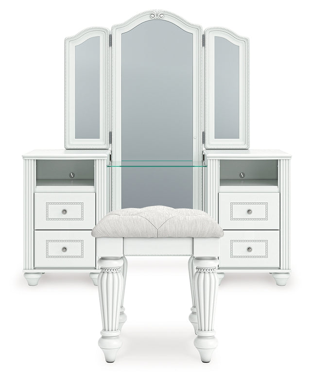 Furniture City Houma - Ashley Furniture - Kozlani Vanity, Mirror and Stool - Vanity, Mirror and Stool - PCB1819B11