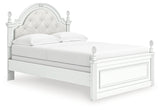 Kozlani Full Upholstered Panel Bed, Dresser and Mirror