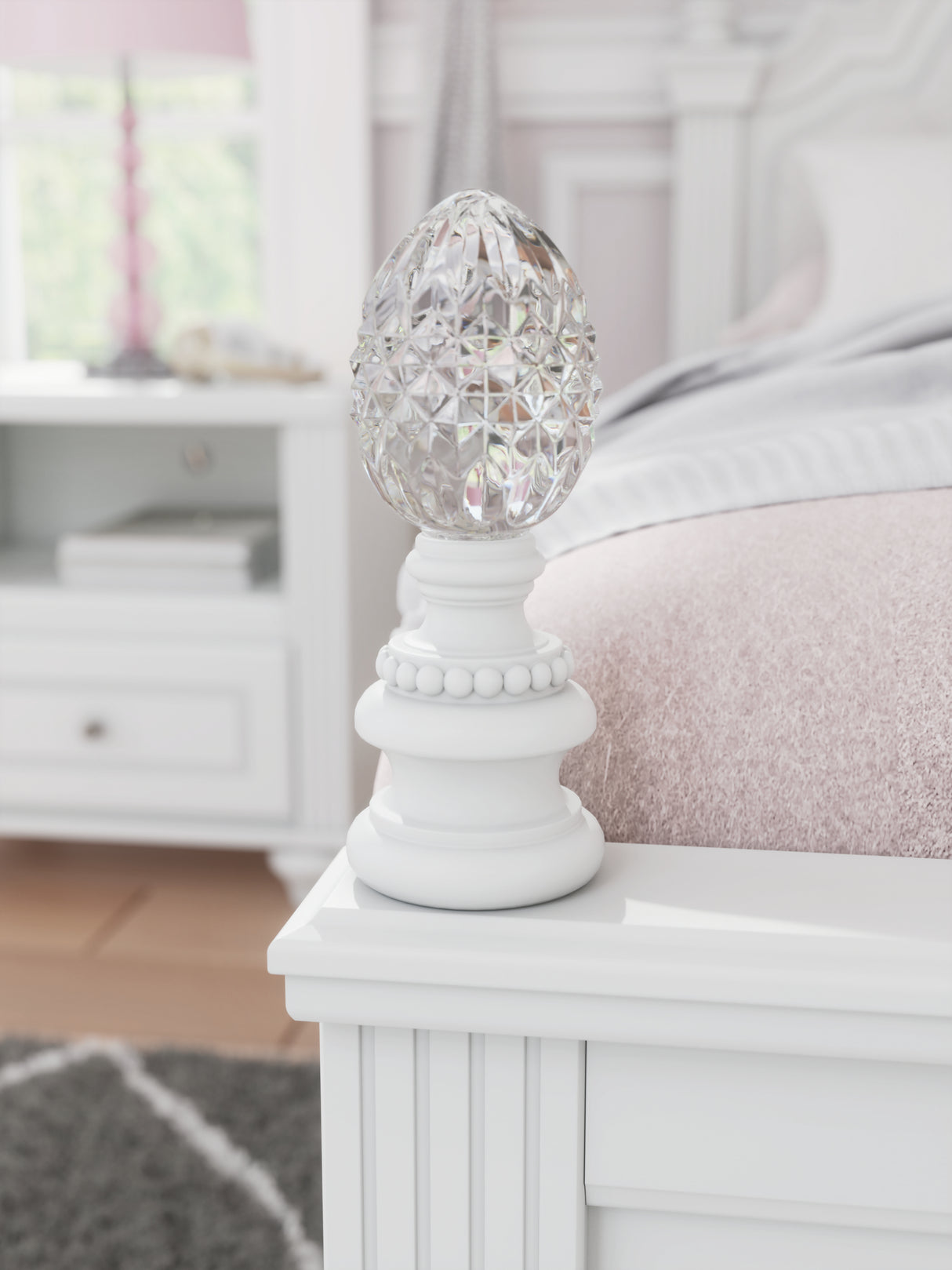 Kozlani Full Upholstered Panel Bed, Dresser and Mirror