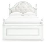Kozlani Full Upholstered Panel Bed, Dresser and Mirror