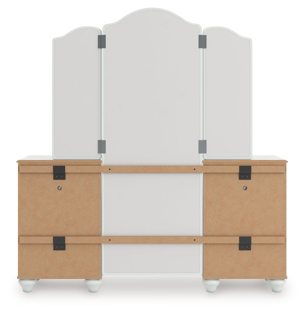 Kozlani Vanity, Mirror and Stool