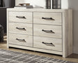 Furniture City Houma - Ashley Furniture - Cambeck Dresser - Six Drawer Dresser / Whitewash - B192-31
