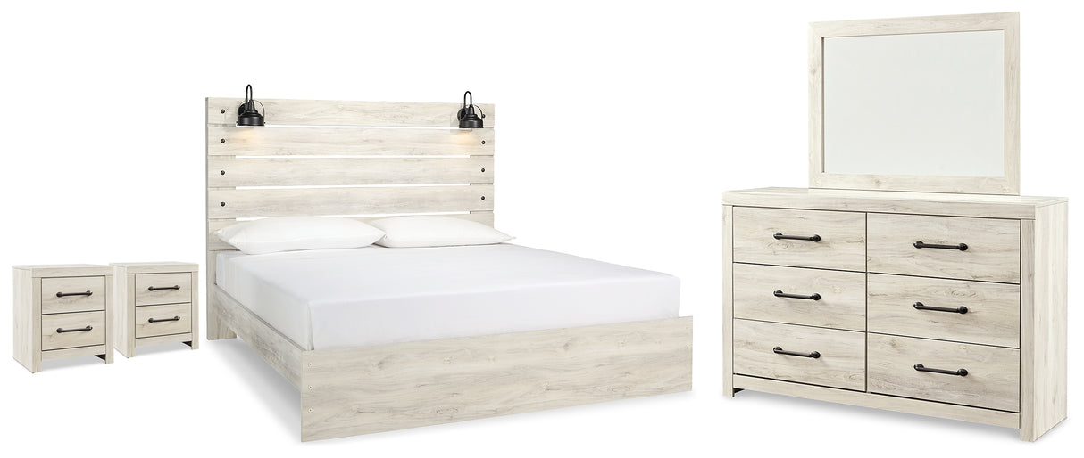 Cambeck King Panel Bed, Dresser, Mirror and 2 Nightstands