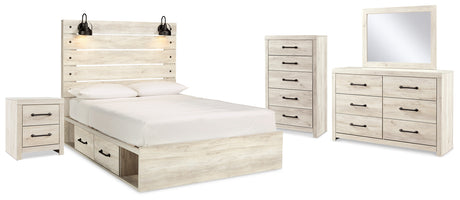 Furniture City Houma - Ashley Furniture - Cambeck Queen Panel Storage Bed, Dresser, Mirror, Chest and Nightstand - Queen Panel Storage Bed, Dresser, Mirror, Chest and Nightstand - B192B93