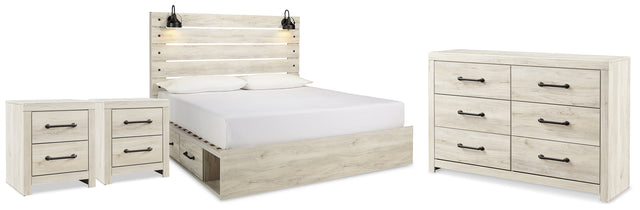 Furniture City Houma - Ashley Furniture - Cambeck King Panel Storage Bed, Dresser and 2 Nightstands - King Panel Storage Bed, Dresser and 2 Nightstands - B192B118