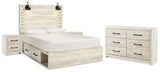 Furniture City Houma - Ashley Furniture - Cambeck Queen Panel Bed with Storage, Dresser and 2 Nightstands - Queen Panel Bed with Storage, Dresser and 2 Nightstands - B192B99