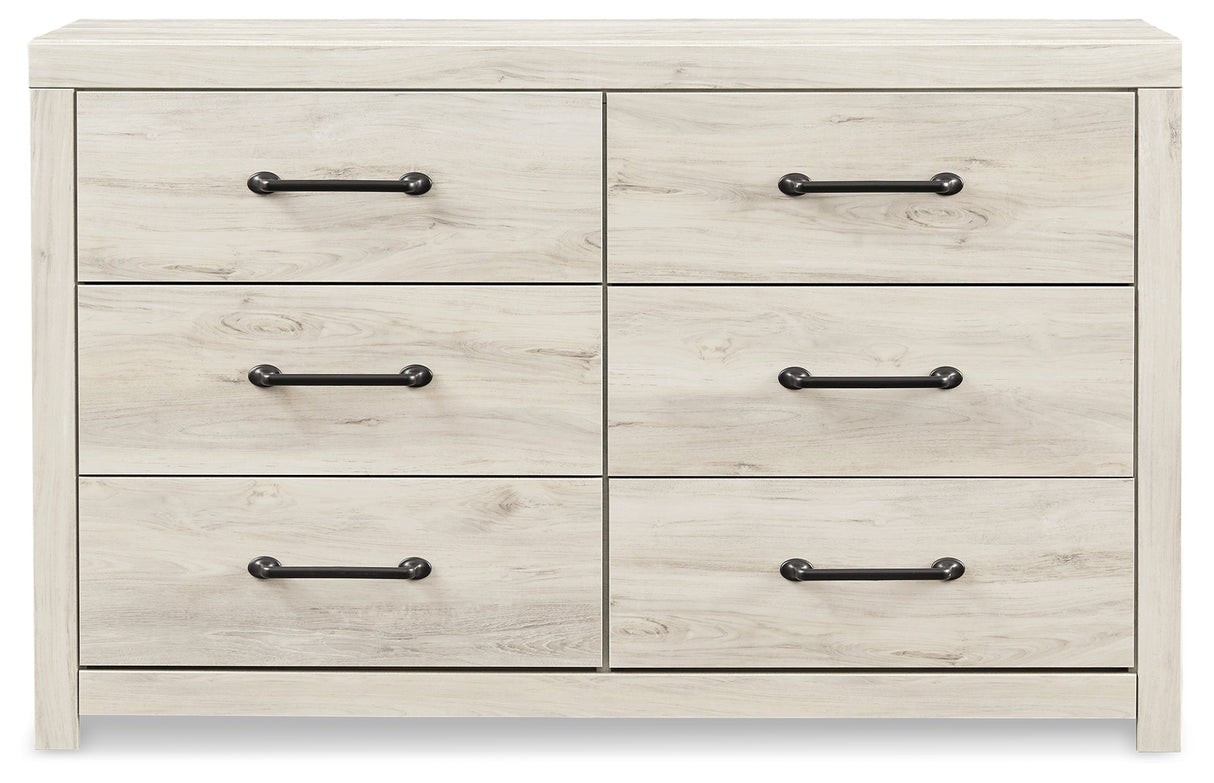 Cambeck King Panel Storage Bed. Dresser and Nightstand