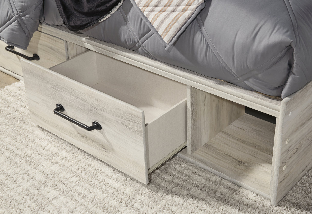 Cambeck Full Panel Bed with Storage, Chest and Nightstand