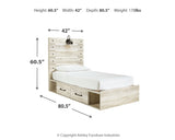Cambeck Twin Storage Bed, Dresser, Mirror and Nightstand
